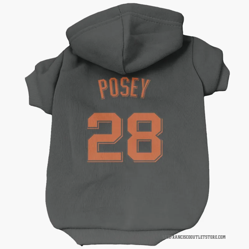 Buster Posey  Black San Francisco Giants  Cat & Dog Pet Hoodie
