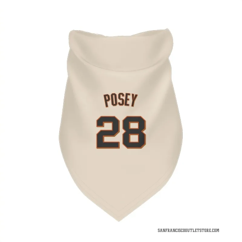 Buster Posey  Cream San Francisco Giants  Cat & Dog Pet Bandana