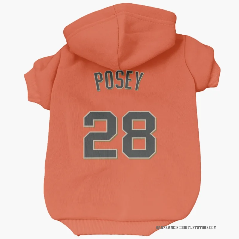 Buster Posey  Orange San Francisco Giants  Cat & Dog Pet Hoodie