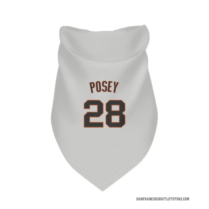 Buster Posey  White San Francisco Giants  Cat & Dog Pet Bandana