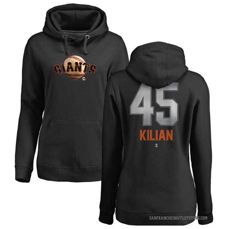 Caleb Kilian Women's Black San Francisco Giants Branded Midnight Mascot Pullover Hoodie -