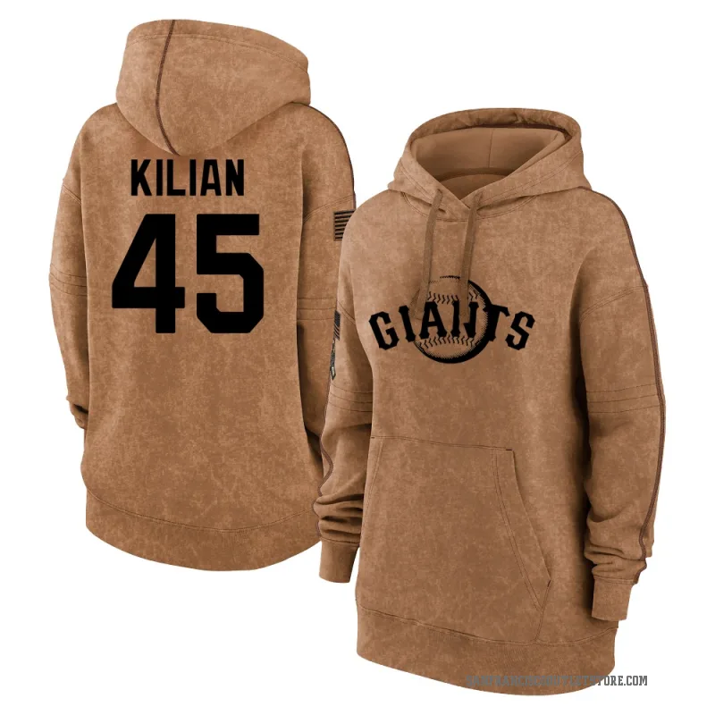 Caleb Kilian Women's Brown San Francisco Giants 2023 Salute to Service Pullover Hoodie