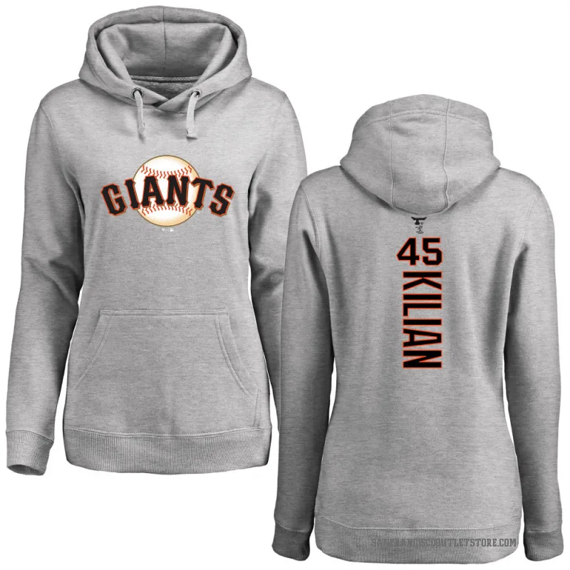 Caleb Kilian Women's San Francisco Giants Ash Backer Pullover Hoodie
