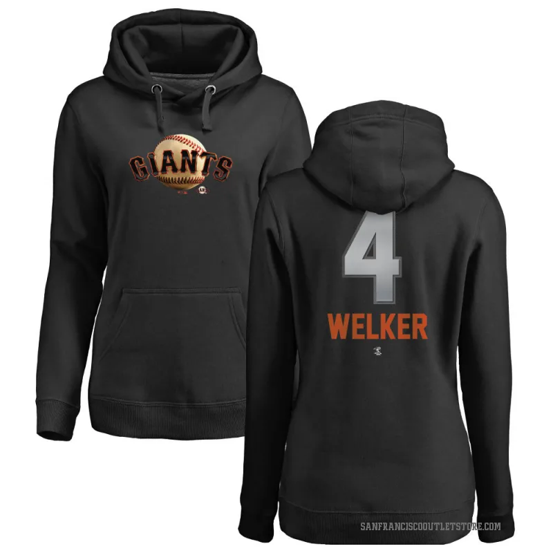 Colton Welker Women's Black San Francisco Giants Branded Midnight Mascot Pullover Hoodie -