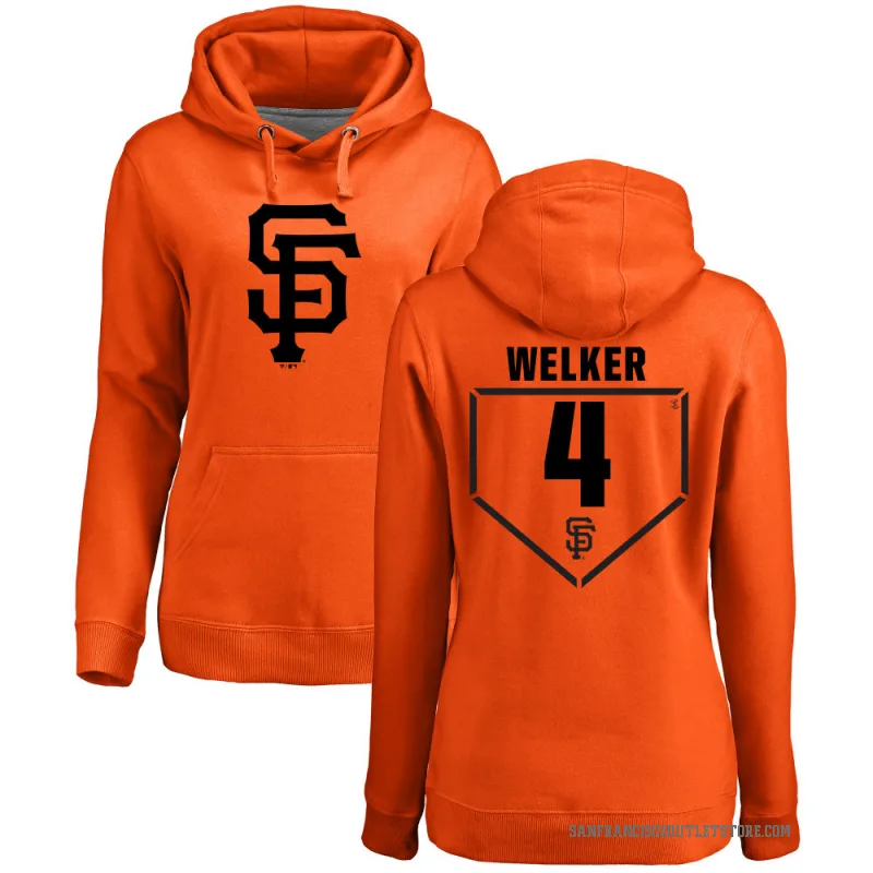 Colton Welker Women's Orange San Francisco Giants Branded RBI Pullover Hoodie -