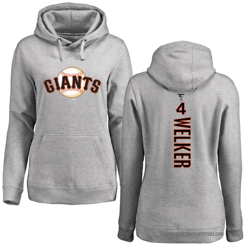 Colton Welker Women's San Francisco Giants Ash Backer Pullover Hoodie