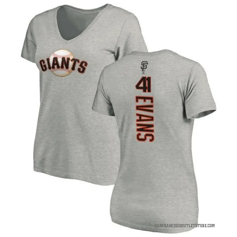 Darrell Evans Women's Ash San Francisco Giants Backer Slim Fit T-Shirt -