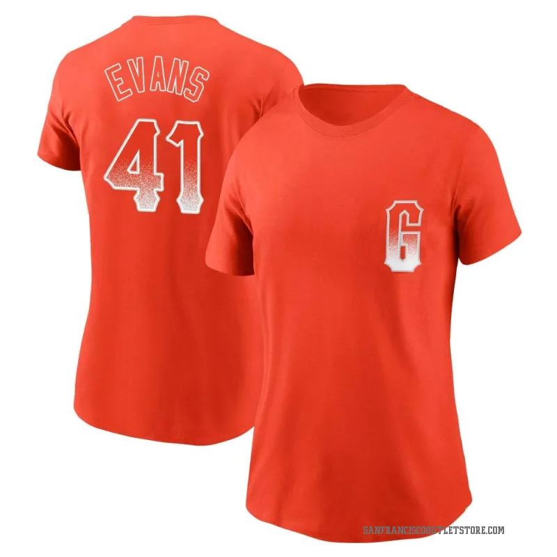 Darrell Evans Women's Orange San Francisco Giants City Connect T-Shirt