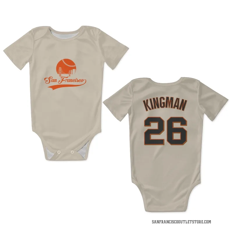 Dave Kingman  Cream San Francisco Giants  Newborn & Infant Bodysuit