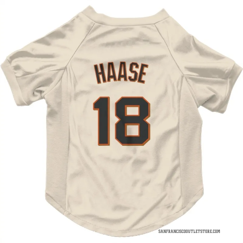 Eric Haase  Cream San Francisco Giants  Cat & Dog Pet Jersey