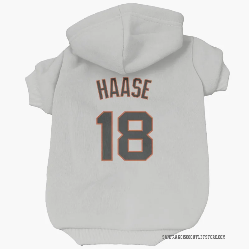 Eric Haase  White San Francisco Giants  Cat & Dog Pet Hoodie