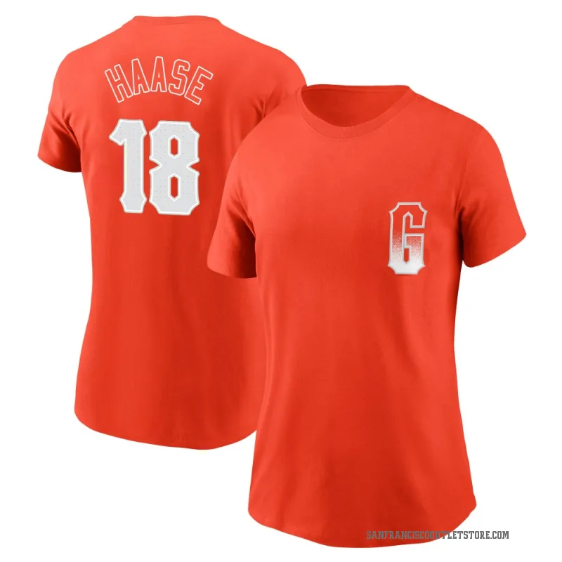 Eric Haase Women's Orange San Francisco Giants City Connect T-Shirt