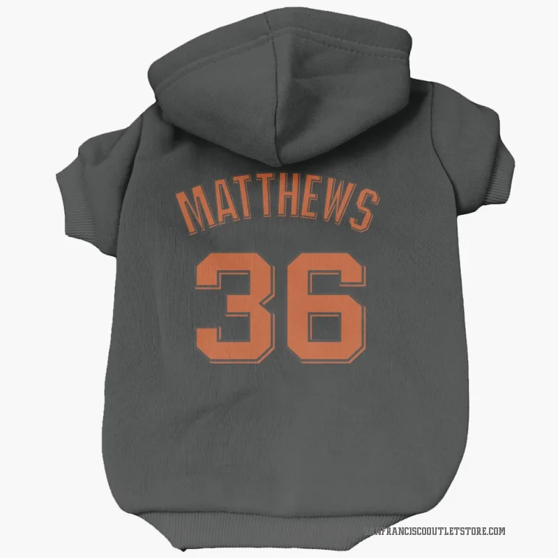 Gary Matthews  Black San Francisco Giants  Cat & Dog Pet Hoodie