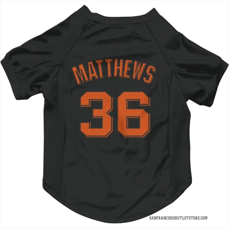 Gary Matthews  Black San Francisco Giants  Cat & Dog Pet Jersey