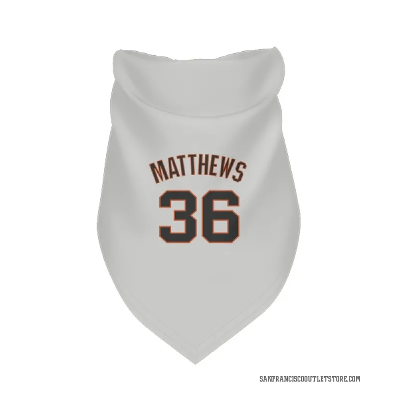 Gary Matthews  White San Francisco Giants  Cat & Dog Pet Bandana