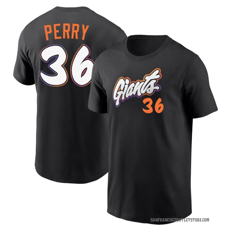 Gaylord Perry Men's Black San Francisco Giants 2025 City Connect Fuse T-Shirt