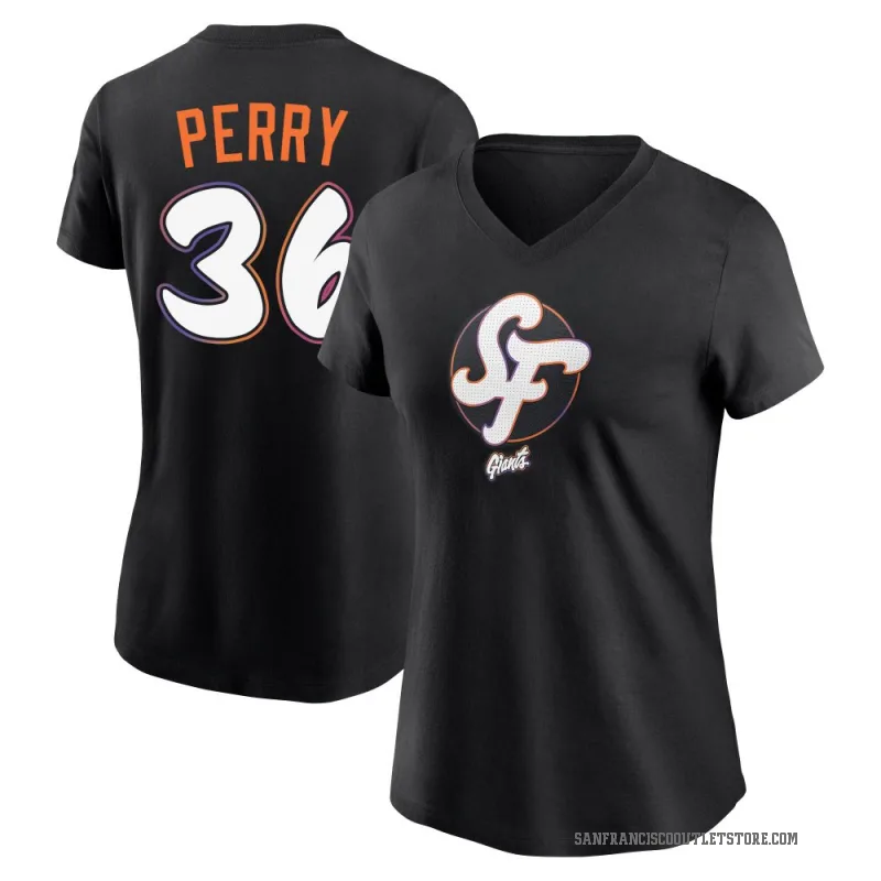Gaylord Perry Women's Black San Francisco Giants 2025 City Connect T-Shirt
