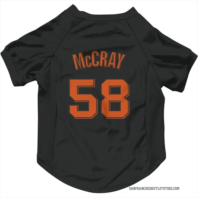 Grant McCray  Black San Francisco Giants  Cat & Dog Pet Jersey