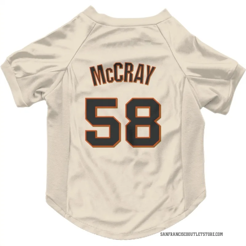 Grant McCray  Cream San Francisco Giants  Cat & Dog Pet Jersey