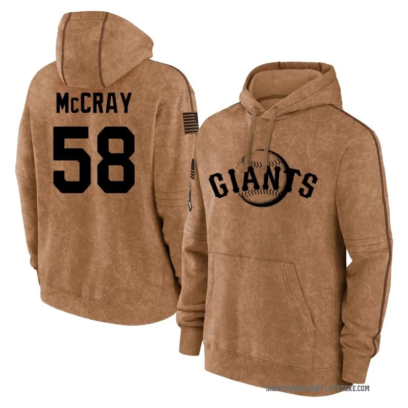 Grant McCray Men's Brown San Francisco Giants 2023 Salute to Service Club Pullover Hoodie