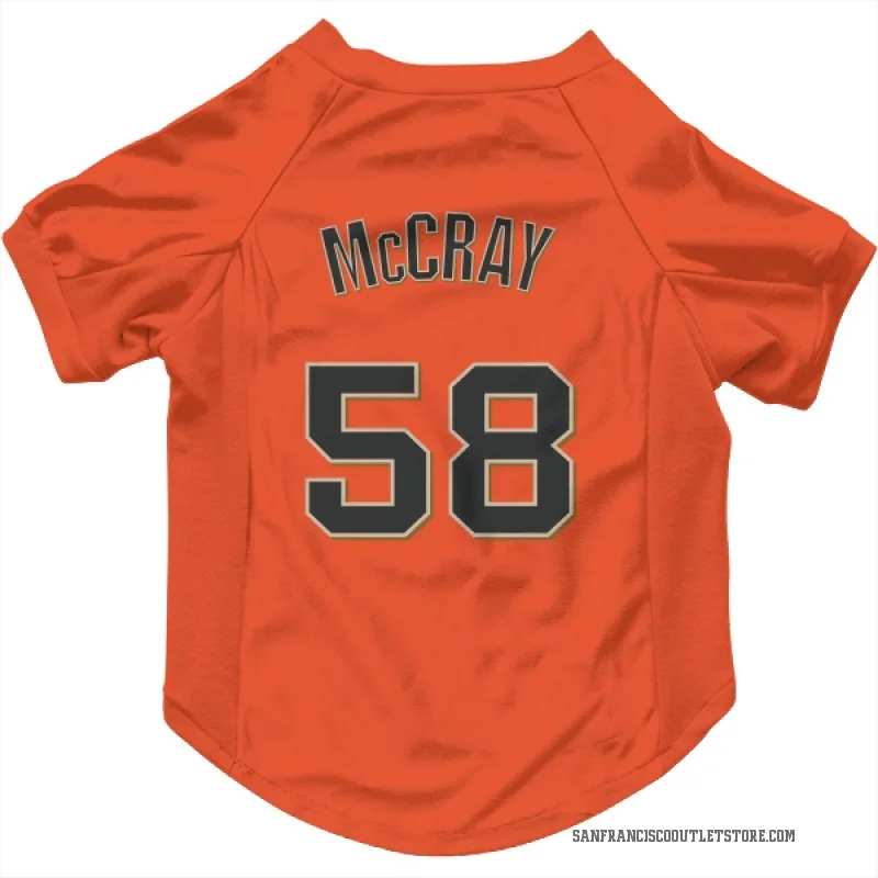 Grant McCray  Orange San Francisco Giants  Cat & Dog Pet Jersey