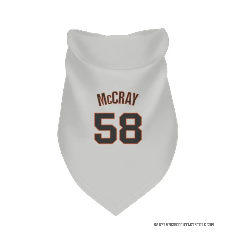 Grant McCray  White San Francisco Giants  Cat & Dog Pet Bandana