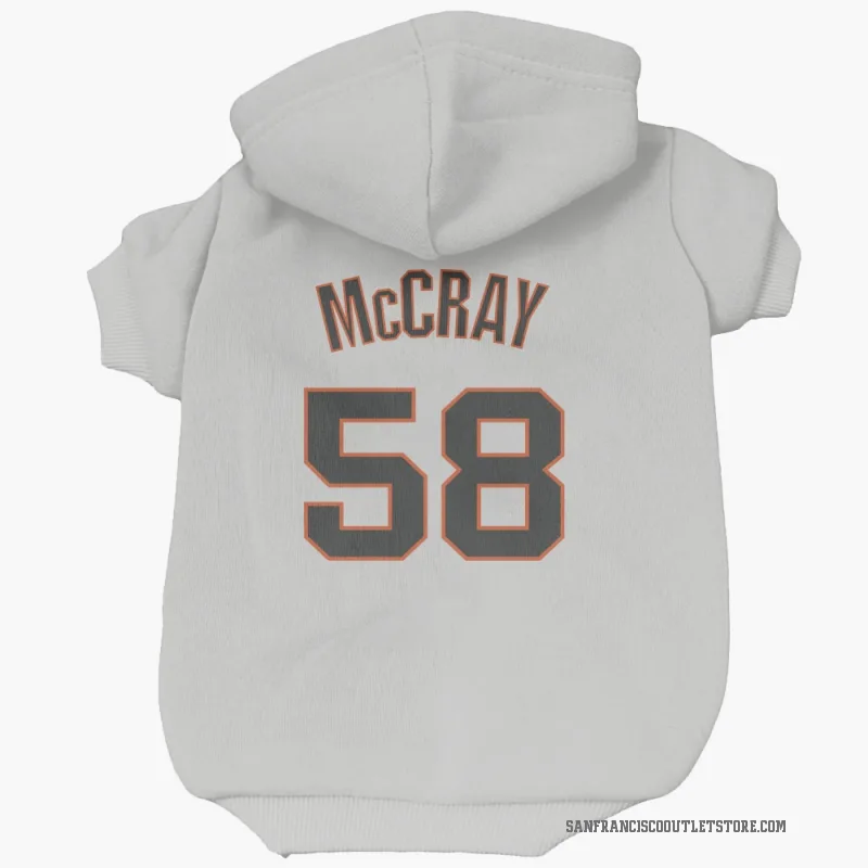 Grant McCray  White San Francisco Giants  Cat & Dog Pet Hoodie
