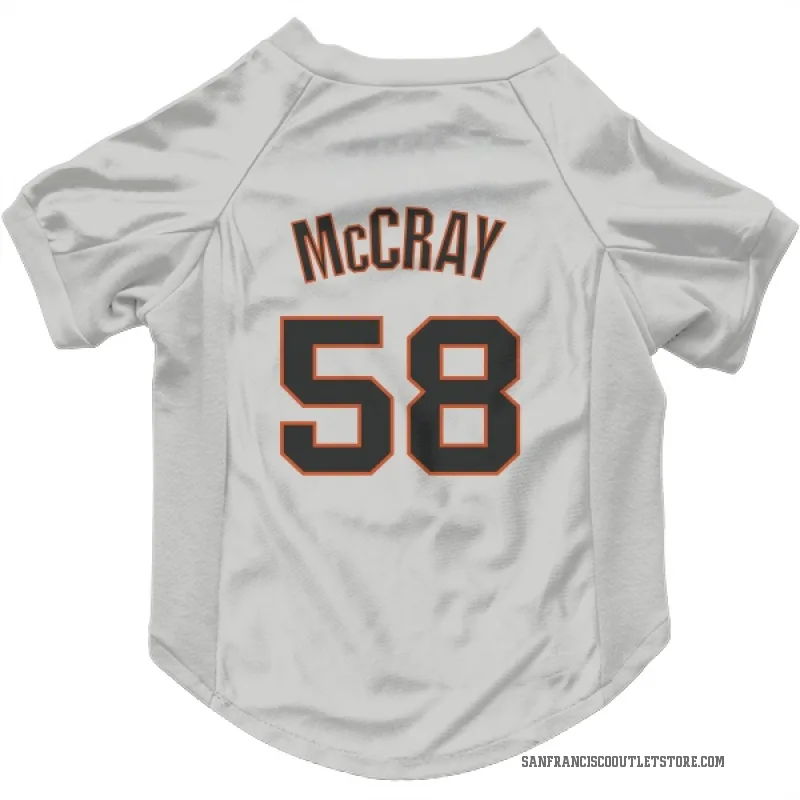 Grant McCray  White San Francisco Giants  Cat & Dog Pet Jersey