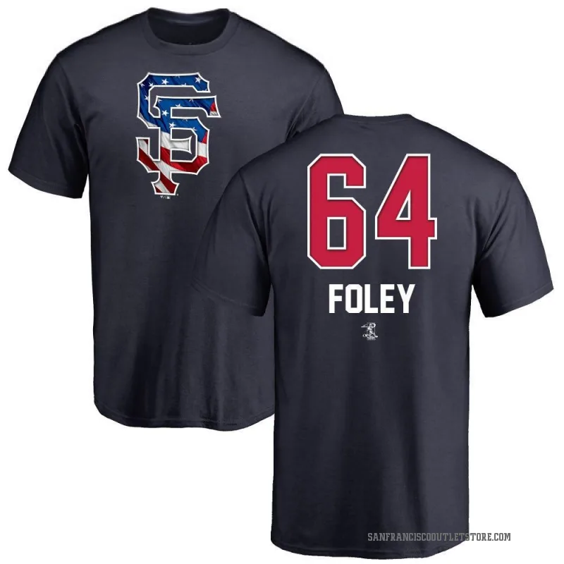 Jason Foley Men's Navy San Francisco Giants Name and Number Banner Wave T-Shirt -