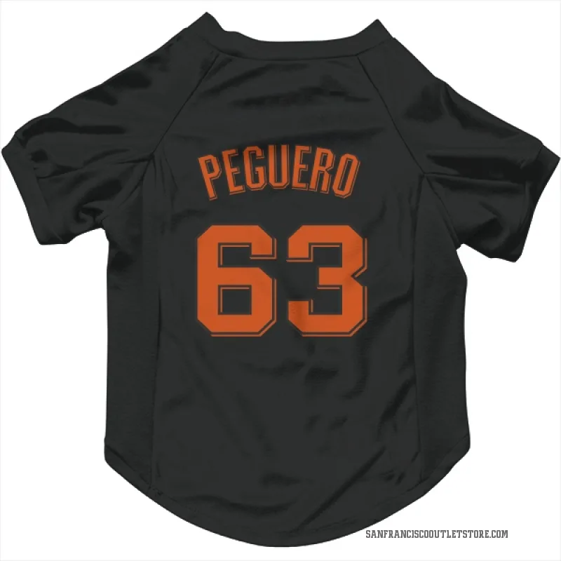 Joel Peguero  Black San Francisco Giants  Cat & Dog Pet Jersey