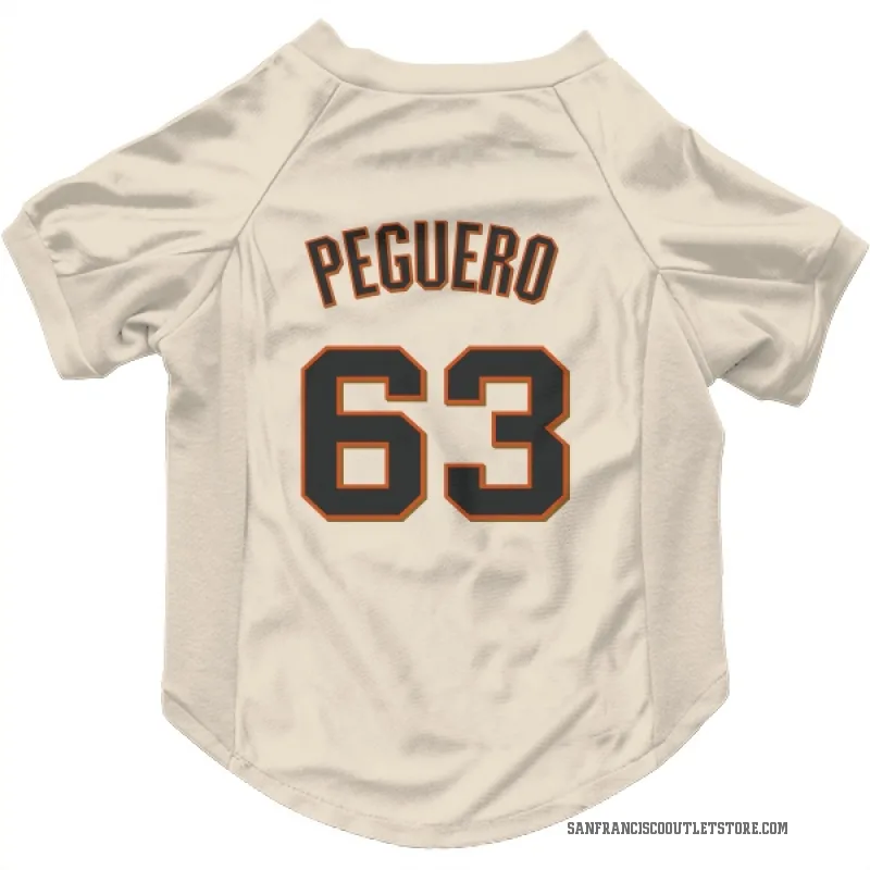 Joel Peguero  Cream San Francisco Giants  Cat & Dog Pet Jersey