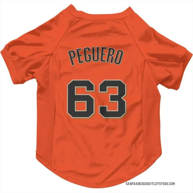 Joel Peguero  Orange San Francisco Giants  Cat & Dog Pet Jersey