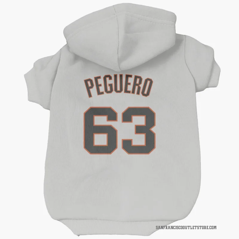 Joel Peguero  White San Francisco Giants  Cat & Dog Pet Hoodie