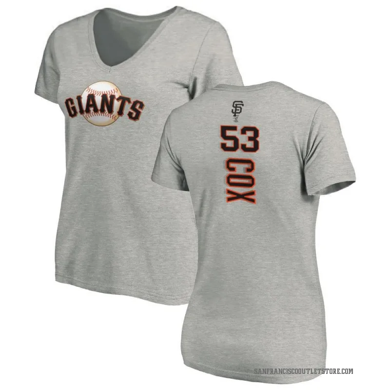 Jonah Cox Women's Ash San Francisco Giants Backer Slim Fit T-Shirt -