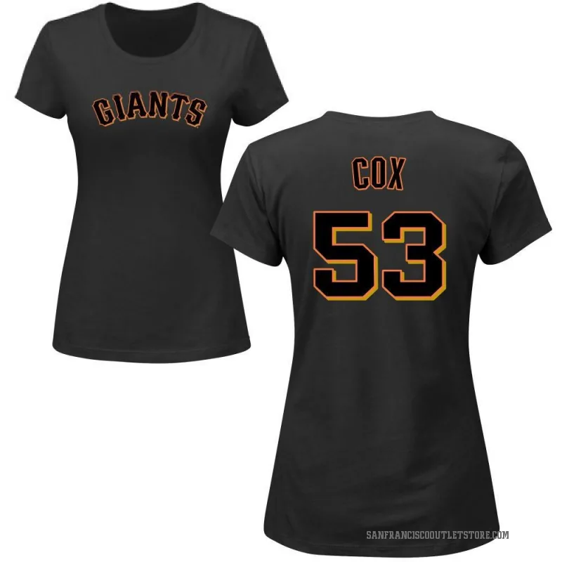 Jonah Cox Women's Black San Francisco Giants Roster T-Shirt -