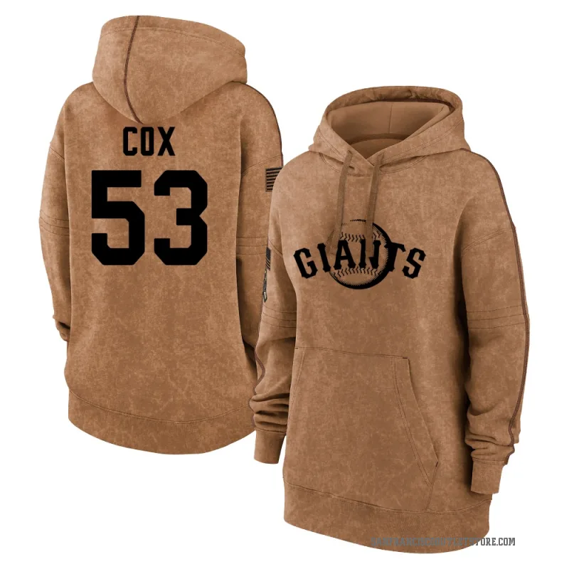 Jonah Cox Women's Brown San Francisco Giants 2023 Salute to Service Pullover Hoodie