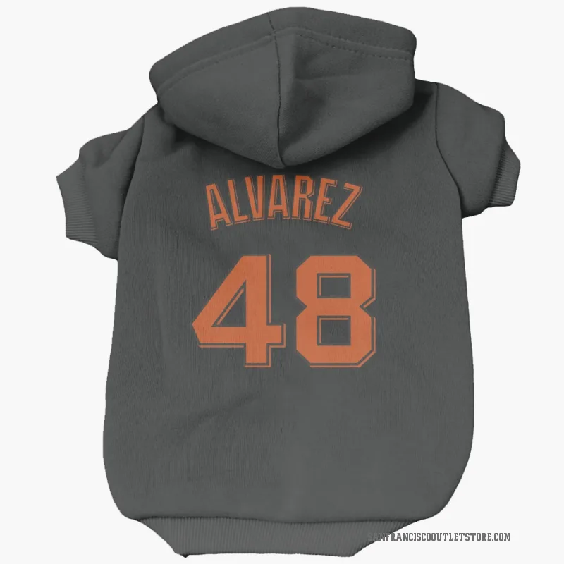 Jose Alvarez  Black San Francisco Giants  Cat & Dog Pet Hoodie