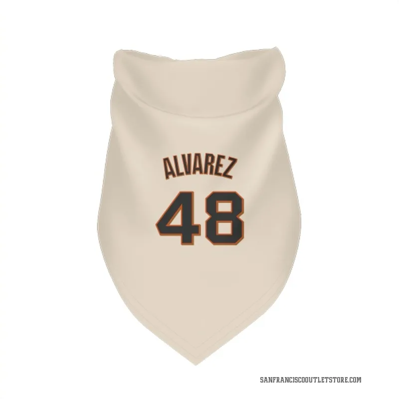 Jose Alvarez  Cream San Francisco Giants  Cat & Dog Pet Bandana