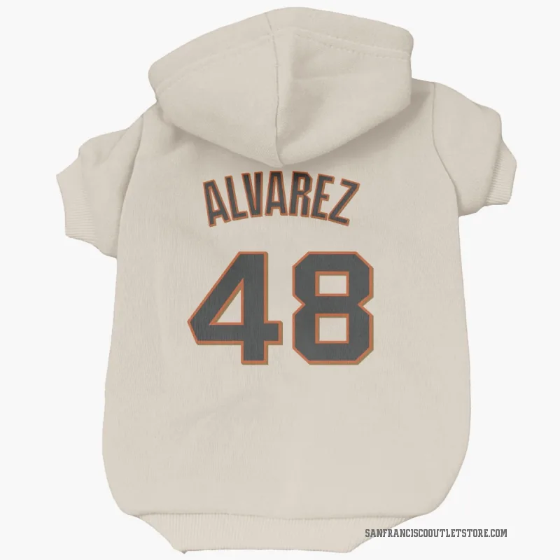 Jose Alvarez  Cream San Francisco Giants  Cat & Dog Pet Hoodie