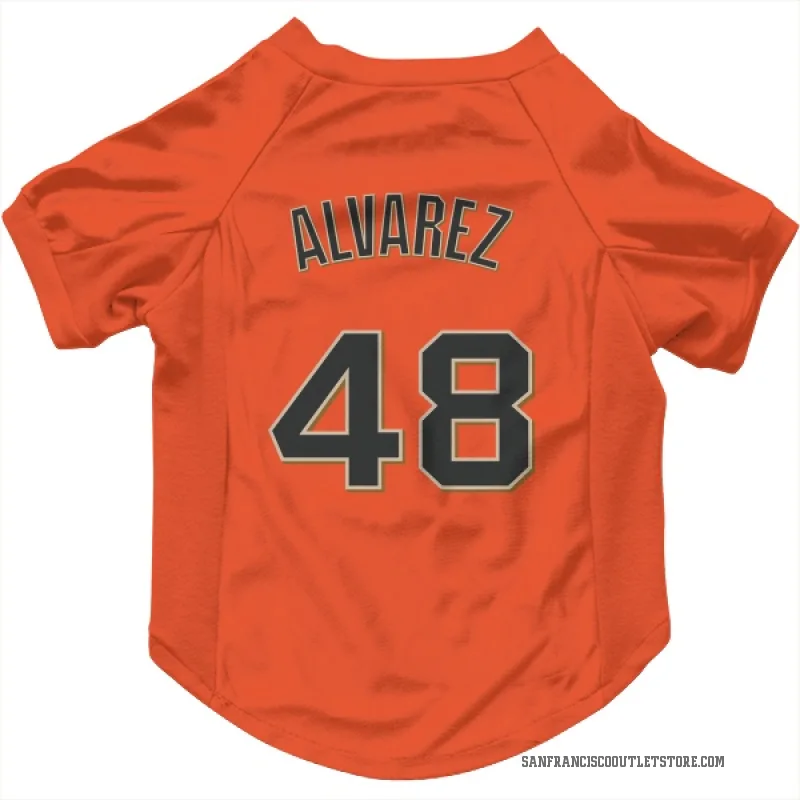 Jose Alvarez  Orange San Francisco Giants  Cat & Dog Pet Jersey