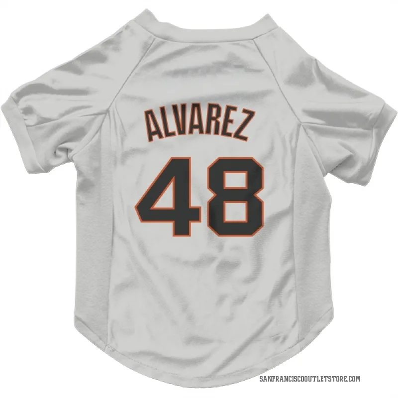 Jose Alvarez  White San Francisco Giants  Cat & Dog Pet Jersey