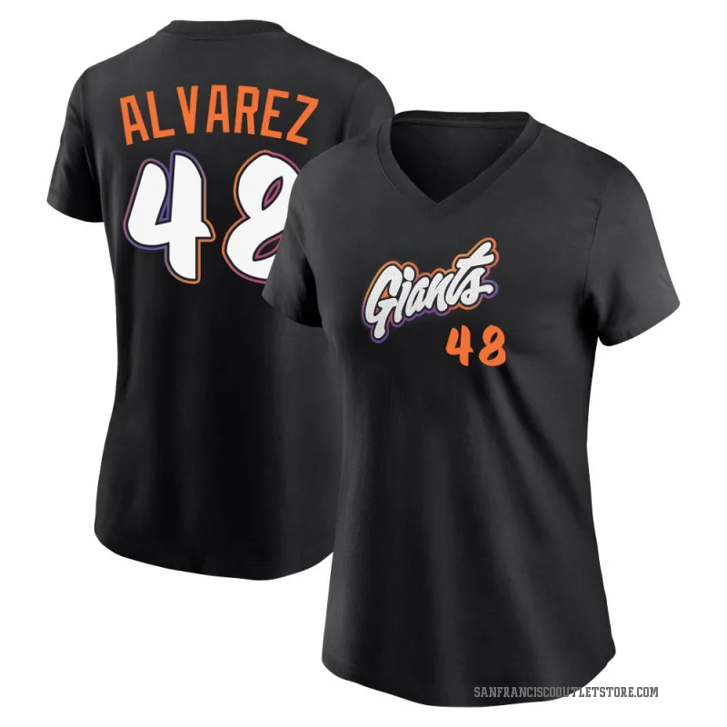 Jose Alvarez Women's Black San Francisco Giants 2025 City Connect Fuse T-Shirt