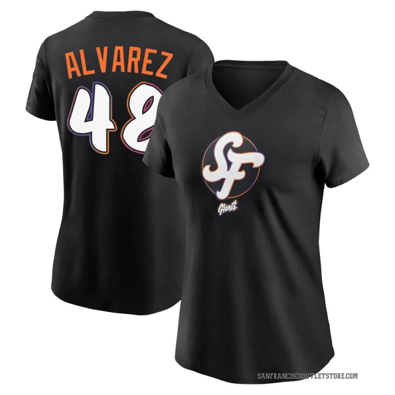 Jose Alvarez Women's Black San Francisco Giants 2025 City Connect T-Shirt