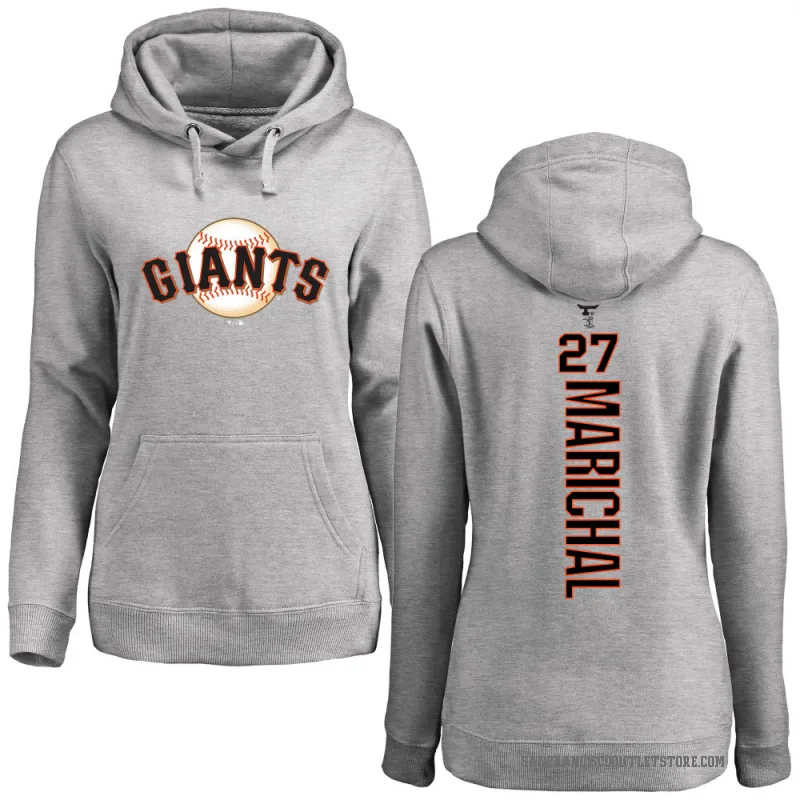 Juan Marichal Women's San Francisco Giants Ash Backer Pullover Hoodie