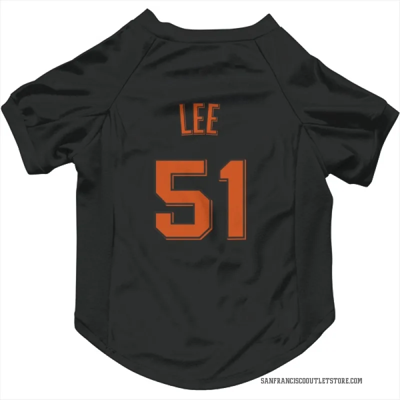 Jung Hoo Lee  Black San Francisco Giants  Cat & Dog Pet Jersey