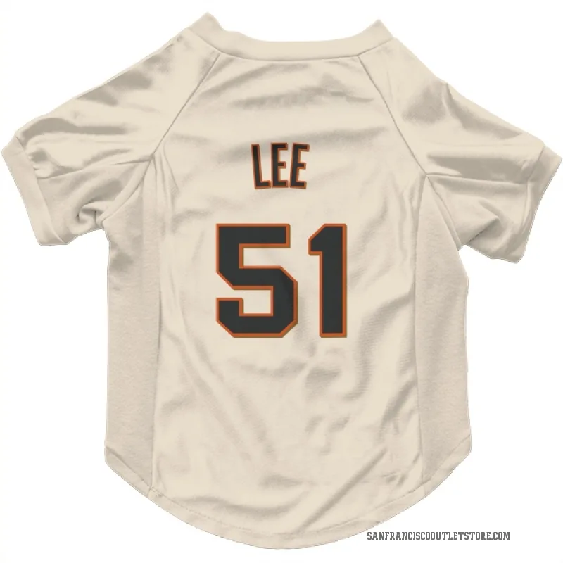 Jung Hoo Lee  Cream San Francisco Giants  Cat & Dog Pet Jersey