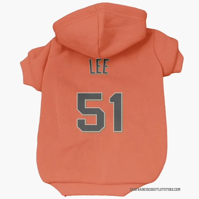 Jung Hoo Lee  Orange San Francisco Giants  Cat & Dog Pet Hoodie