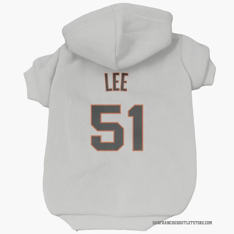 Jung Hoo Lee  White San Francisco Giants  Cat & Dog Pet Hoodie