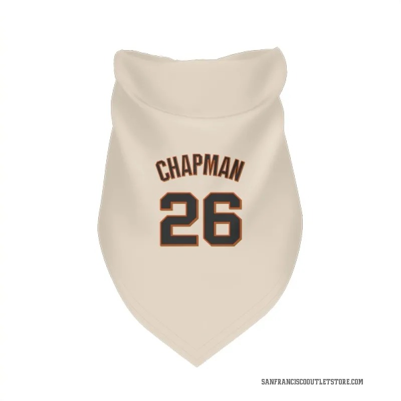 Matt Chapman  Cream San Francisco Giants  Cat & Dog Pet Bandana