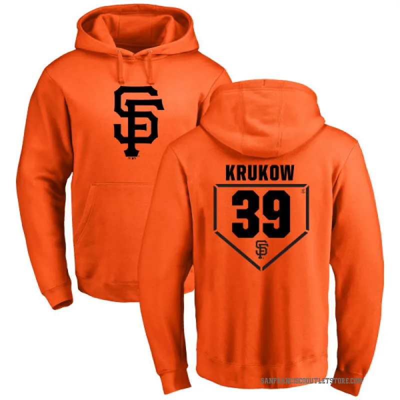 Mike Krukow Men's Orange San Francisco Giants Branded RBI Pullover Hoodie -
